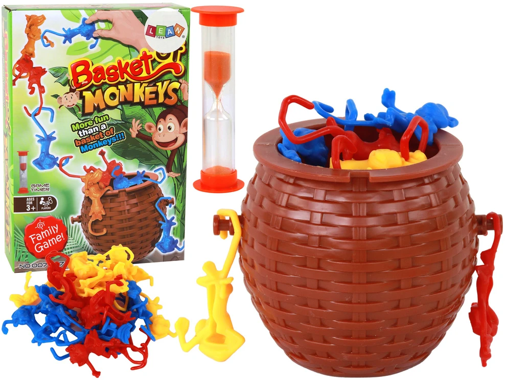 Stalo žaidimas Lean Toys Krepšelis krentančių beždžionių