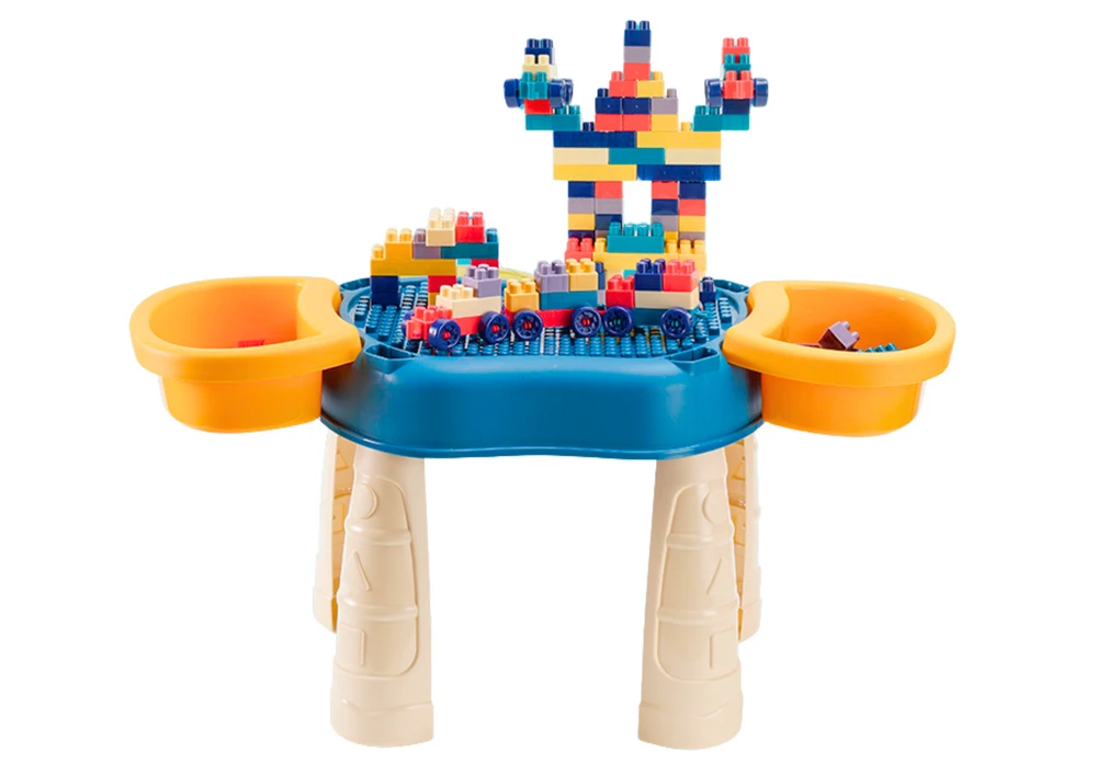Lean Toys Daugiafunkcinis vaikiškas stalas 4 viename, mėlynas