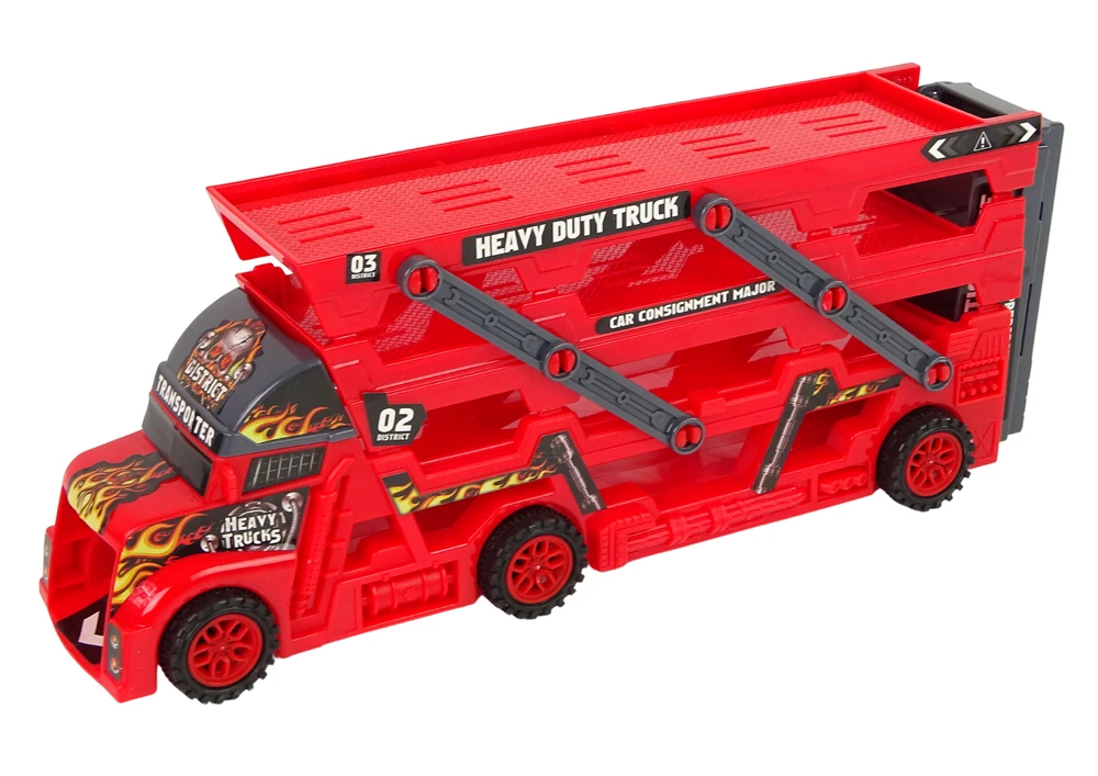 Lean Toys Trijų aukštų autovežis LeanToys