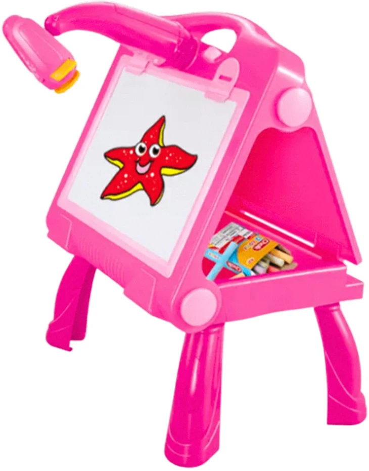 Lean Toys Piešimo lenta/projektorius, rožinė