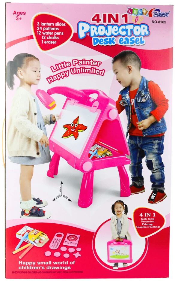 Lean Toys Piešimo lenta/projektorius, rožinė