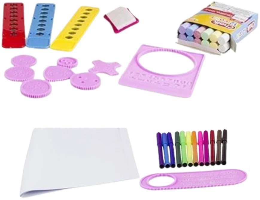 Lean Toys Piešimo lenta/projektorius, rožinė