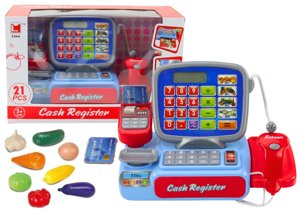 Lean Toys Elektroninis kasos aparatas su barkodų skaitytuvu