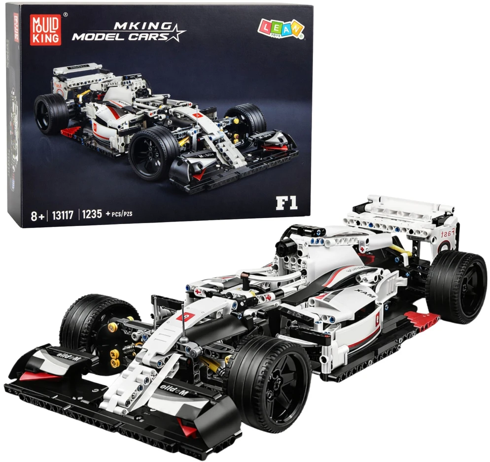 Lean Toys Konstruktoriaus rinkinys Mudking 13117 F1 lenktyninis automobilis, 1235 dalys