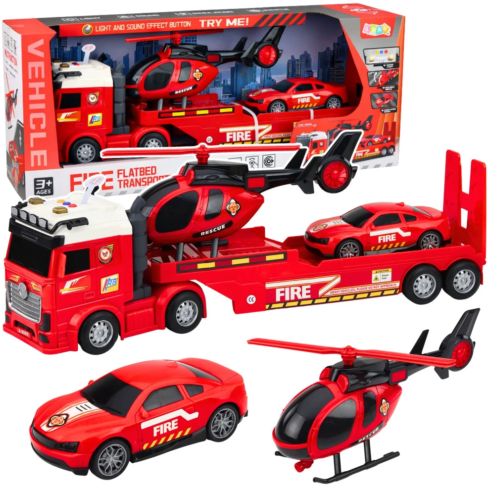 Lean Toys Gaisrinės gelbėjimo rinkinys raudonas