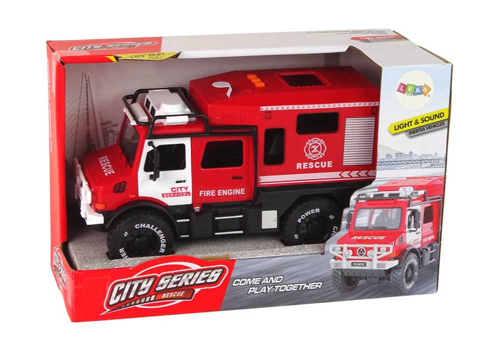 Žaislinis visureigis City Service Lean Toys, raudonas, 24x13,5x10 cm