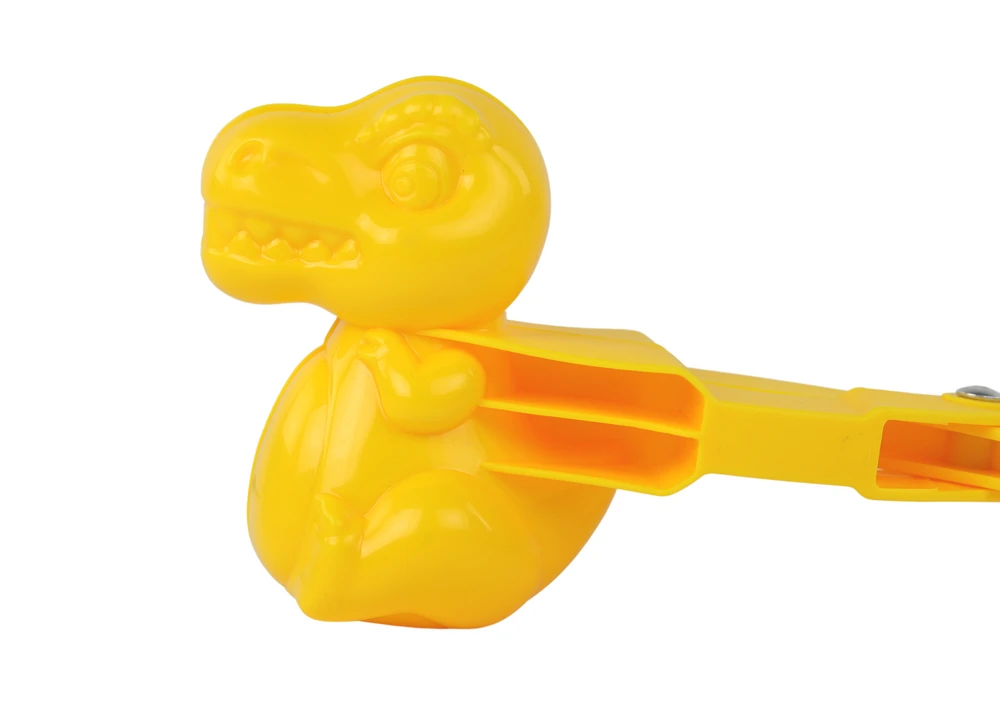 Lean Toys Sniego gniūžčių mašina „Geltonasis dinozauras“