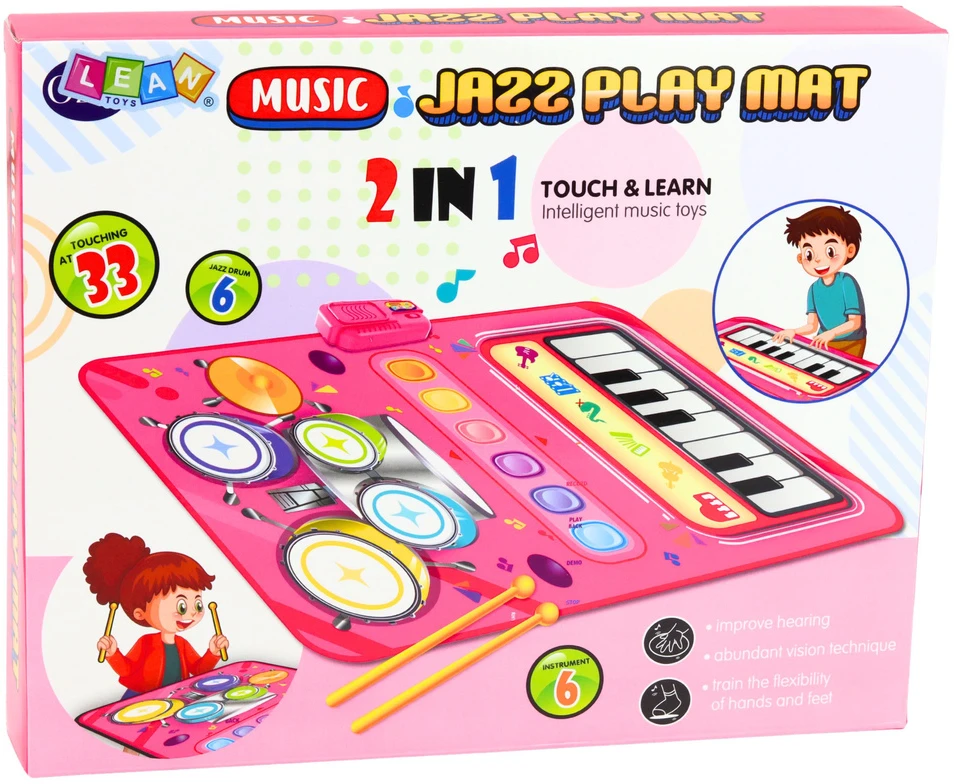 Lean Toys Muzikinis kilimėlis 80 x 50 cm