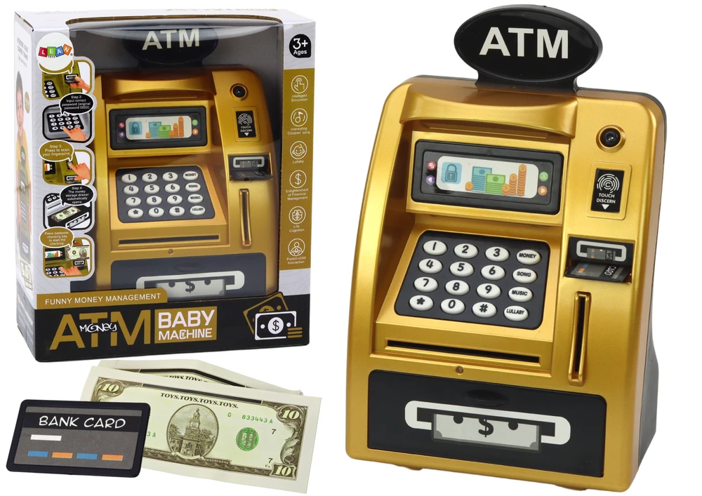Lean Toys Vaikų bankomatas - šviesos ir garsų funkcijomis