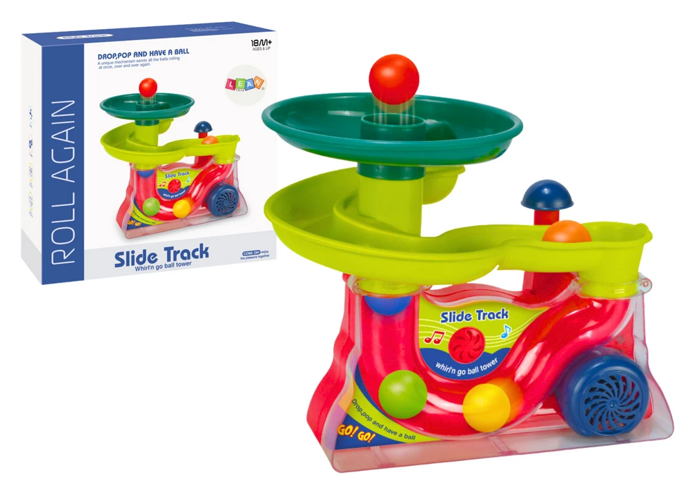 Lean Toys Spalvingas kamuoliukų fontanas su garso ir šviesos efektais