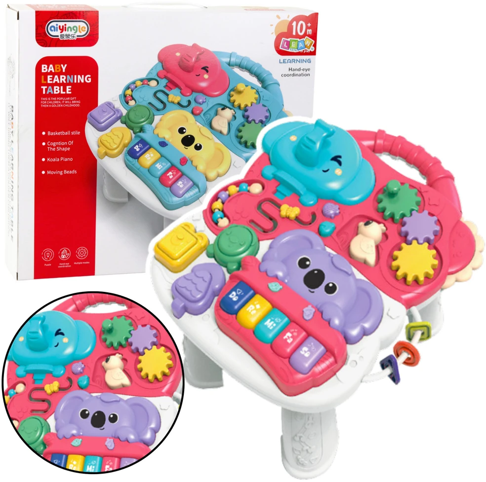 Lean Toys Edukacinis interaktyvus muzikinis stalas vaikams