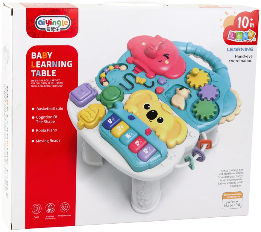 Lean Toys Edukacinis interaktyvus muzikinis stalas vaikams