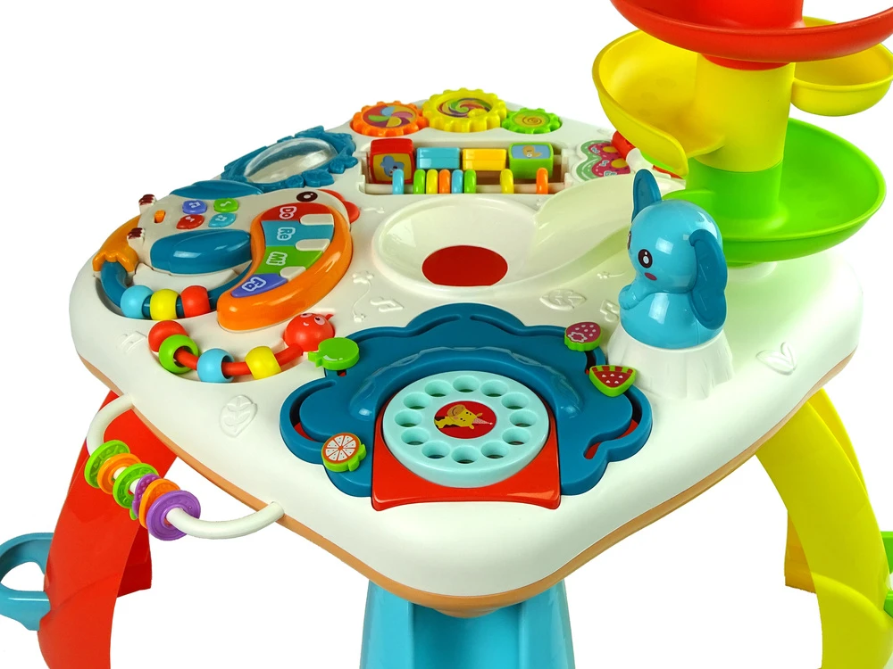 Lean Toys Interaktyvus žaislas vaikams su mokymosi lenta ir rutuline čiuožykla