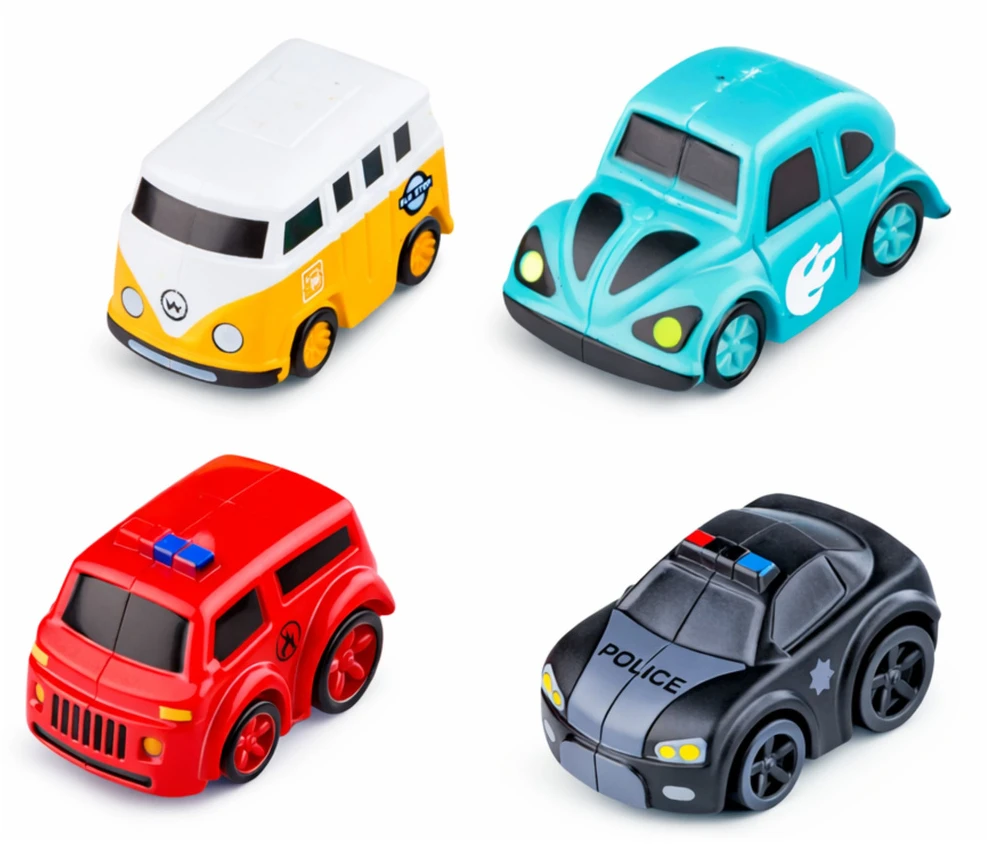 Lean Toys Automobilių kliūčių trasa 4 vnt.