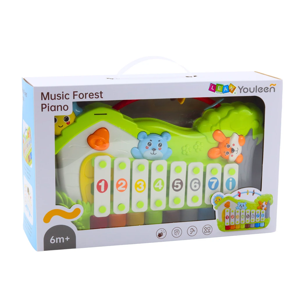 Lean Toys Vaikiškas muzikinis pianinas su ksilofonu ir melodijomis