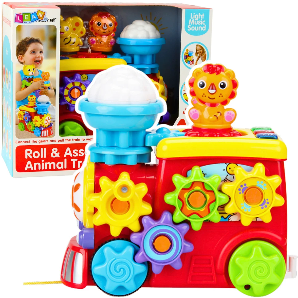 Lean Toys Interaktyvus muzikinis traukinukas
