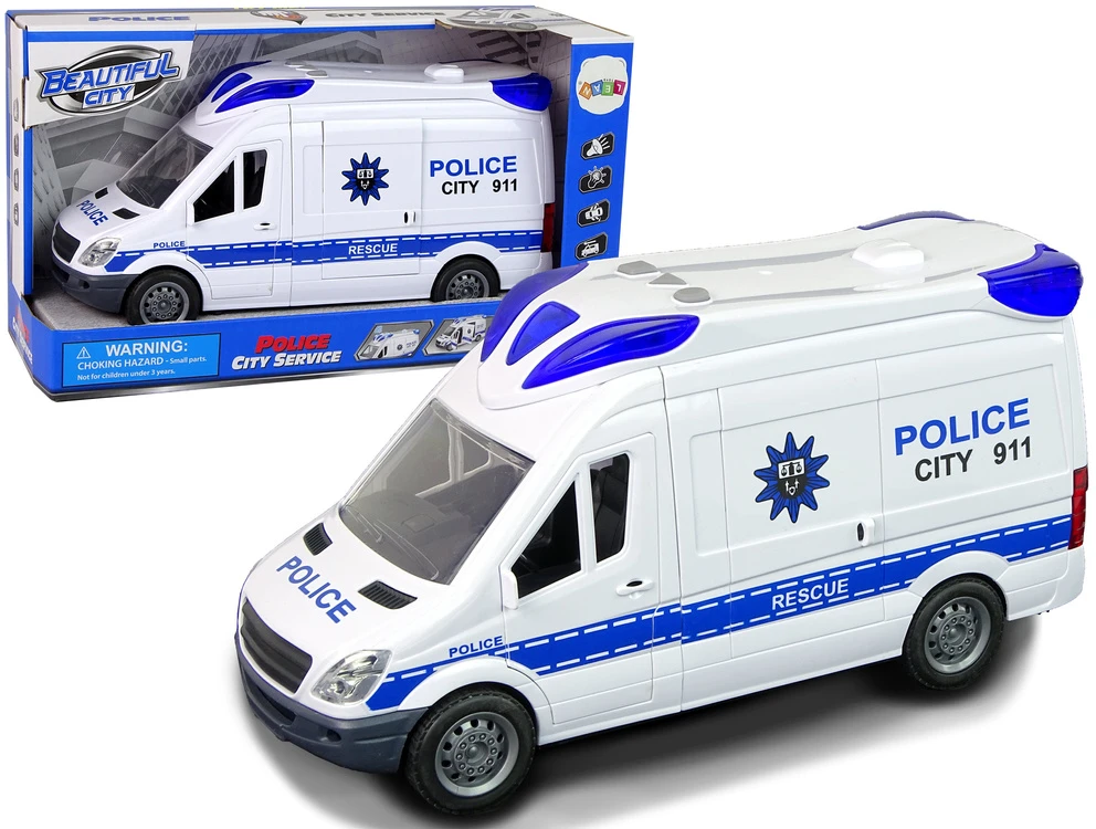 Lean Toys Policijos Radijo Automobilis su Šviesos ir Garso Efektais