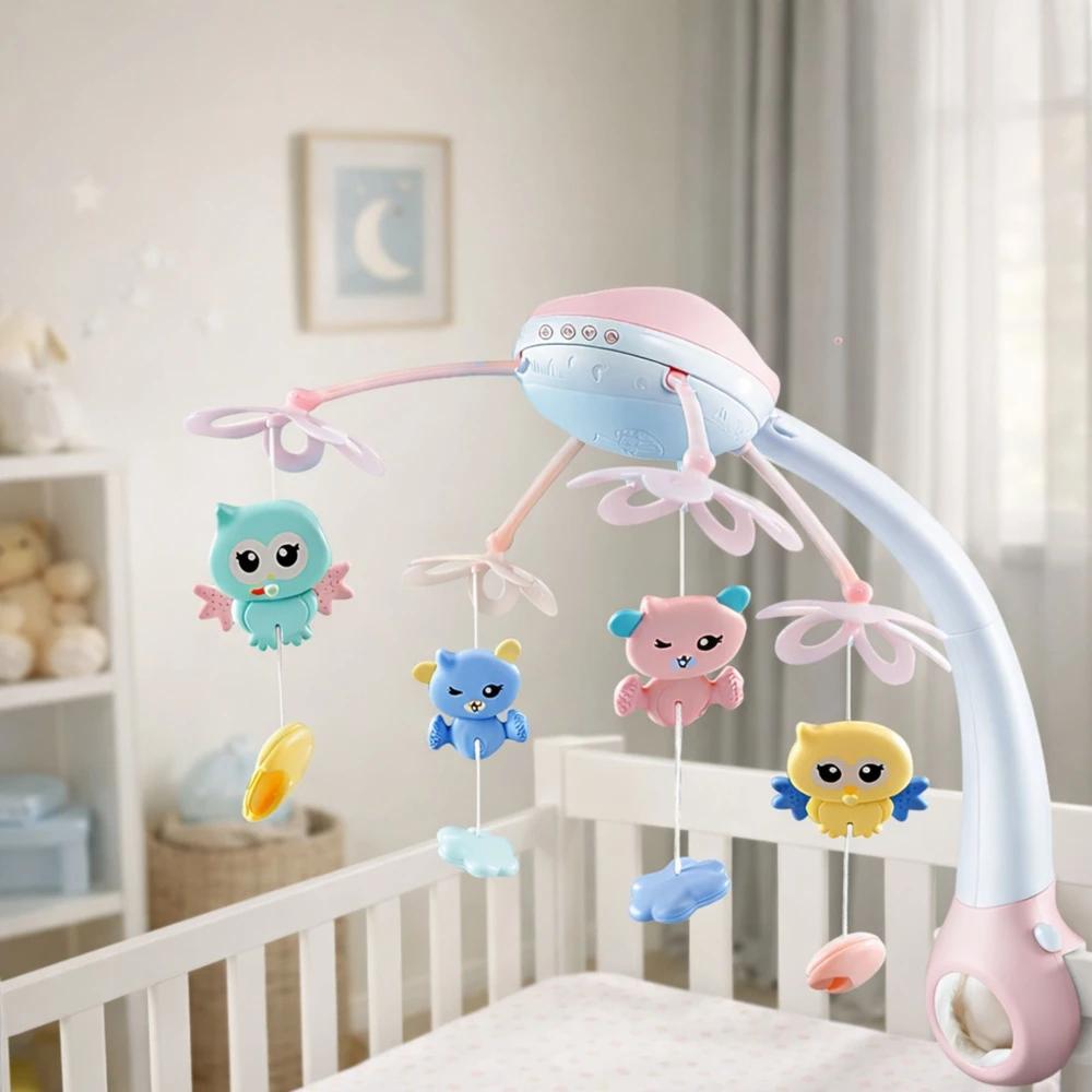 Lean Toys Lovytės karuselė rožinė