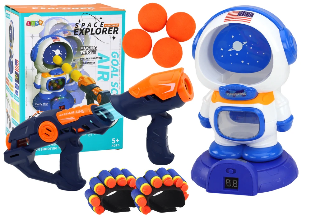 Lean Toys Žaidimas vaikams „Astronautas: Šaudymo Iššūkis“, 25x17x17 cm