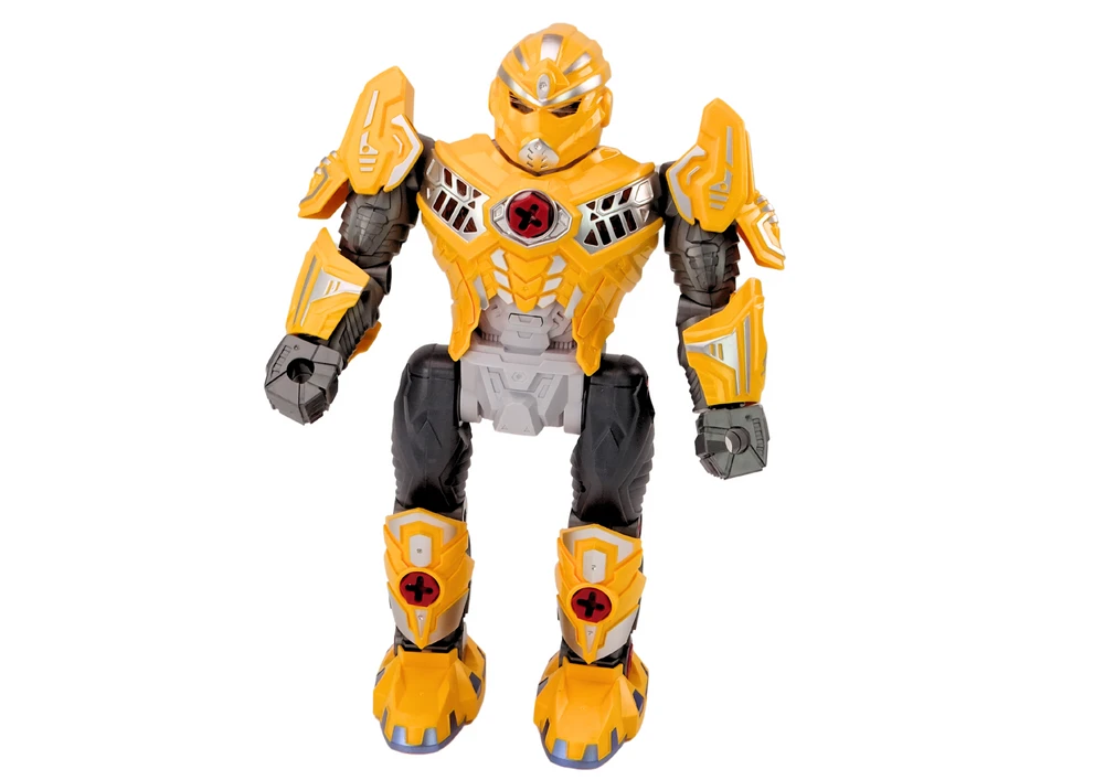 Lean Toys Geltonas robotas su gręžimo funkcija ir šviesos bei garso efektais