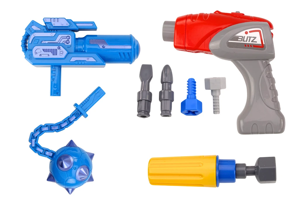 Lean Toys Geltonas robotas su gręžimo funkcija ir šviesos bei garso efektais