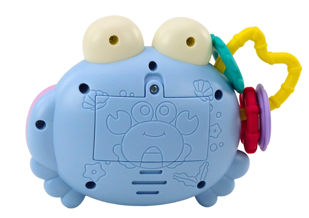 Lean Toys Mėlynas krabas su barškučiu ir projektoriumi