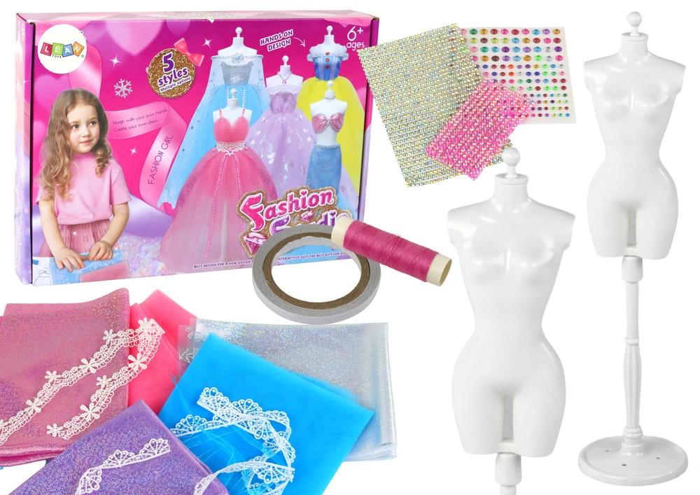 Kūrybinis meno rinkinys suknelių kūrybai Lean Toys