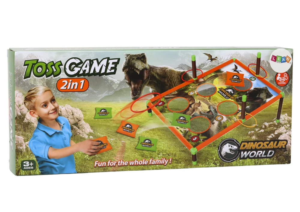 Veiksmo žaidimas Lean Toys Toss Game 2in1 Dinosaur World