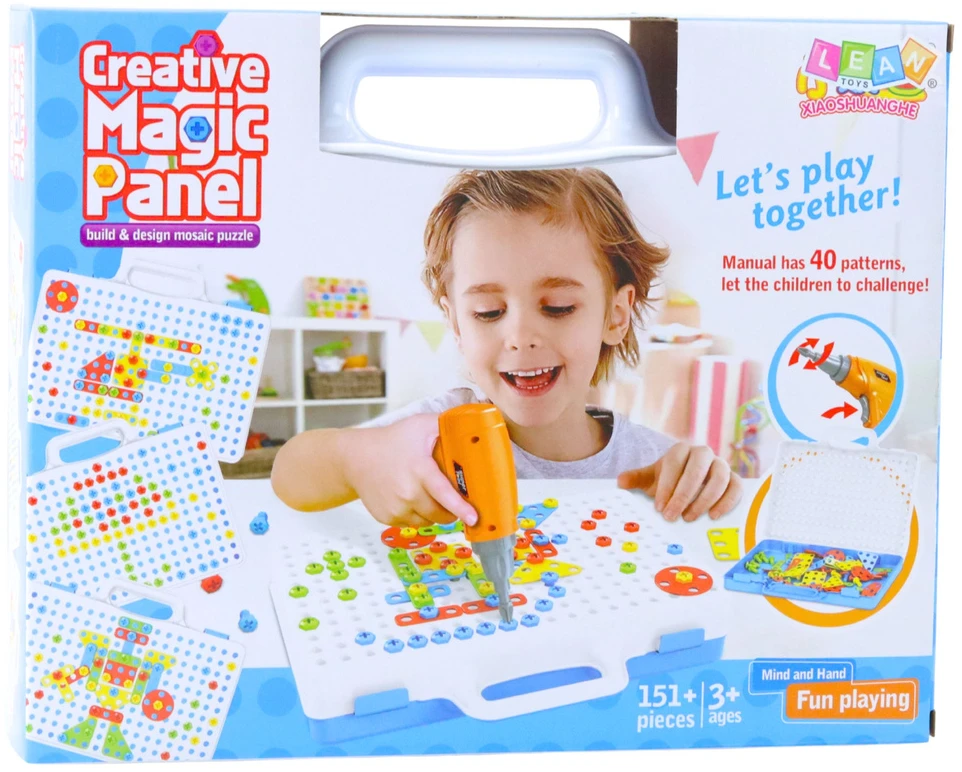 Lean Toys Edukacinis dėlionių rinkinys su atsuktuvu 151 vnt.