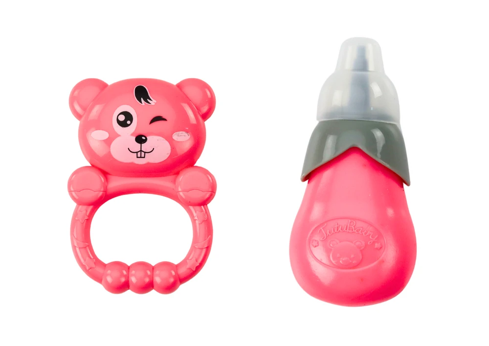 Lean Toys Lėlė su šviesiai rožine suknele