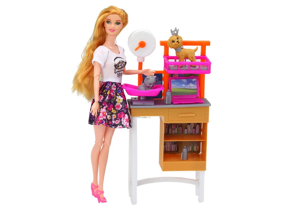 Lean Toys Lėlė su priedais Veterinarė