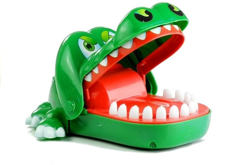 Lean Toys Žaidimas krokodilas dantistas juokingas pirštų įkandimas