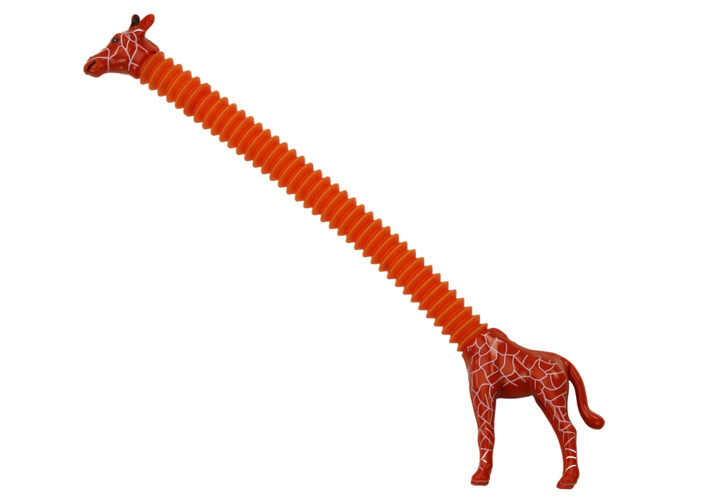 Lean Toys Žirafos formos tempiantis LED pop žaislas