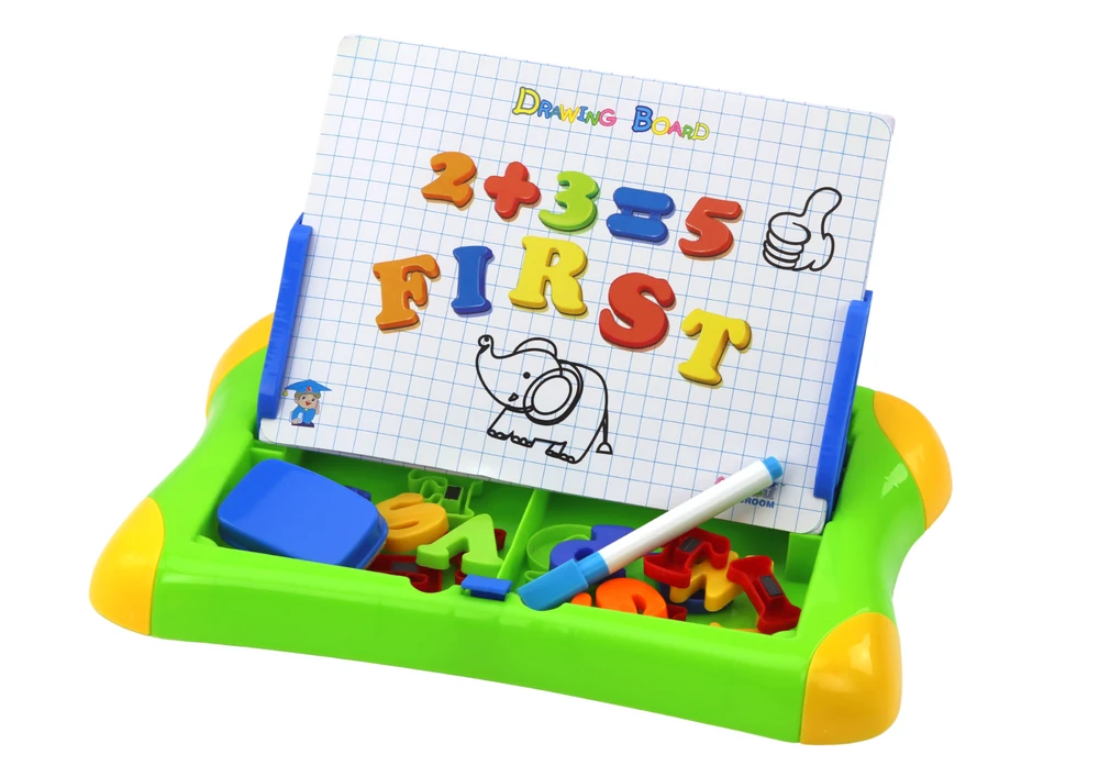 Lean Toys Magnetinė edukacinė lenta su raidėmis ir skaičiais