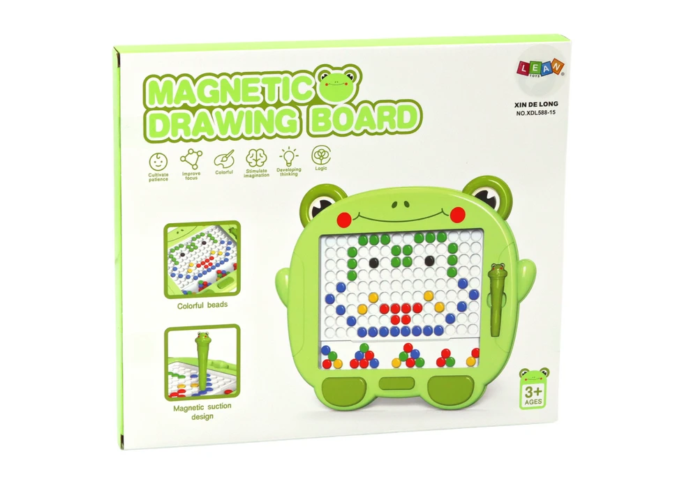 Lean Toys Magnetinė edukacinė lenta su varlės rašikliu, 32x27 cm