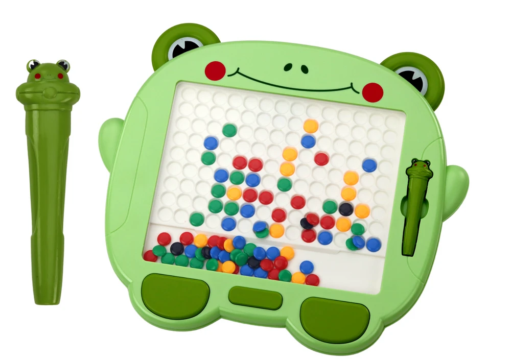 Lean Toys Magnetinė edukacinė lenta su varlės rašikliu, 32x27 cm
