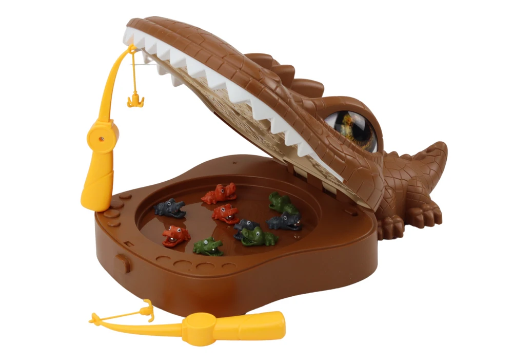 Magnetinis žuvų gaudymo žaidimas Lean Toys, rudas