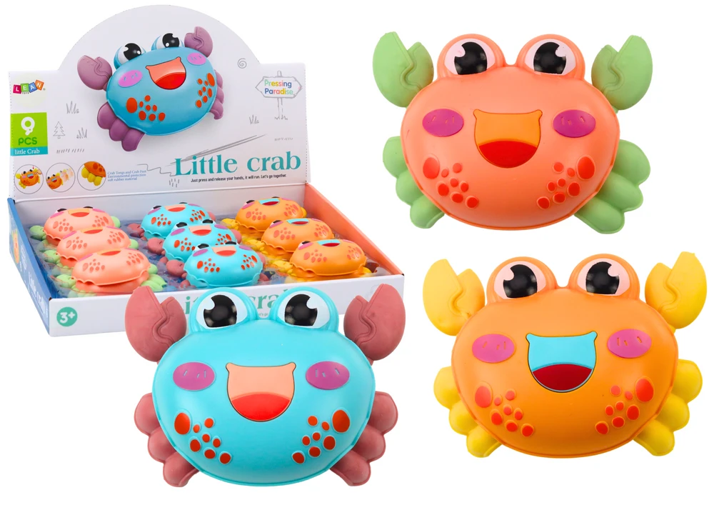 Lean Toys Žaislinis krabas su trinties mechanizmu