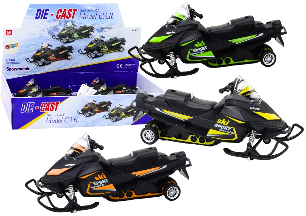 Žaislas sniego motociklas su garso ir šviesos efektais Lean Toys, juodas