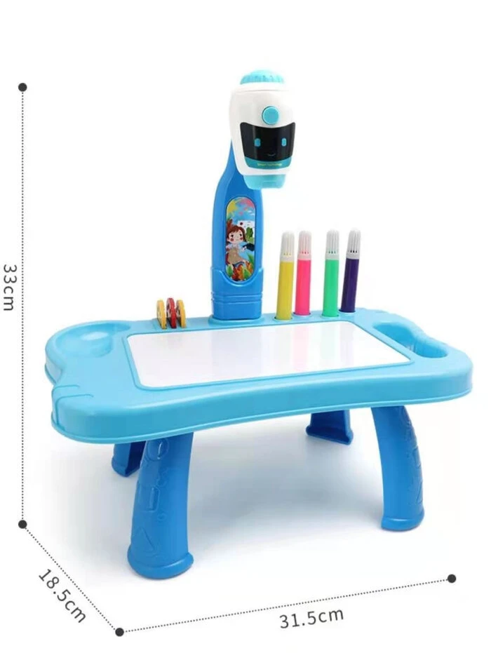Lean Toys Mėlynas 2-in-1 mini projektorius vaikams