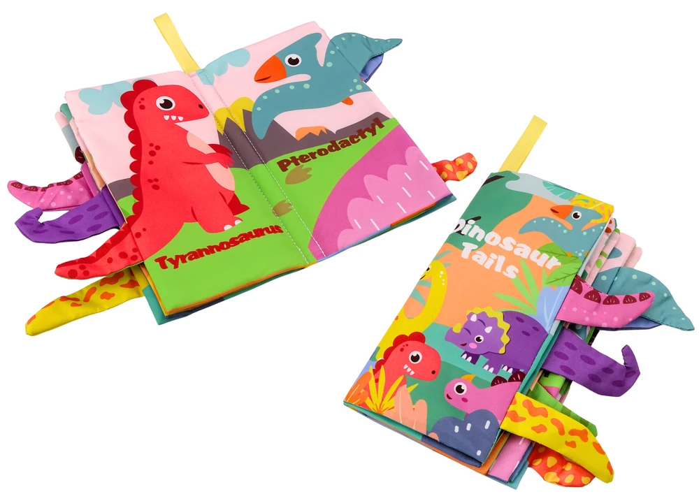 Lean Toys Interaktyvi minkšta knyga vaikams su dinozaurais