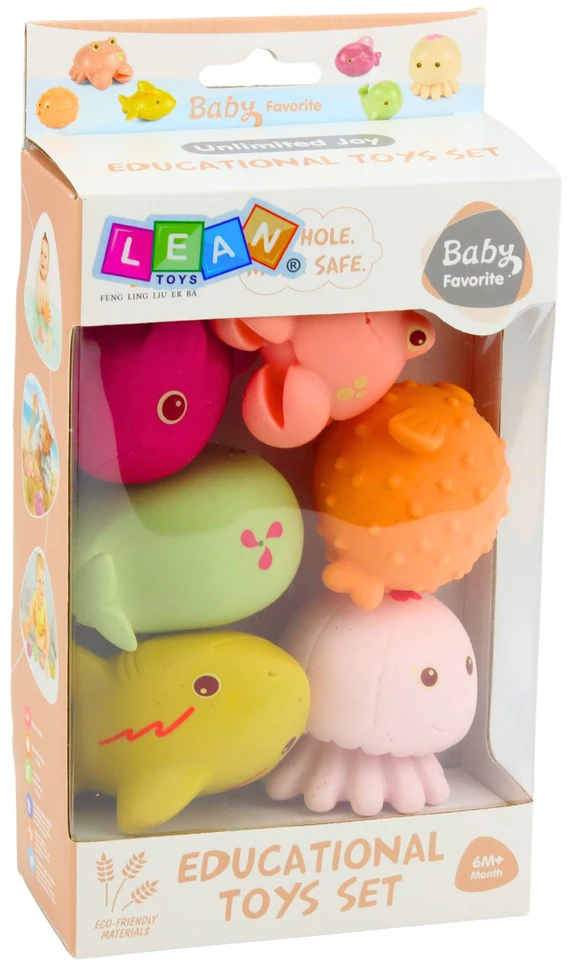 Lean Toys Vonios žaislų rinkinys 6 vnt.