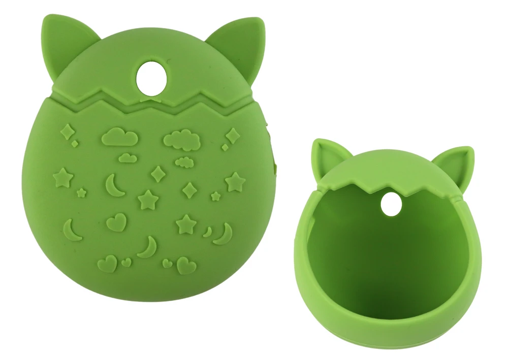 Lean Toys Katės formos silikoninis dėklas Tamagotchi žaislui