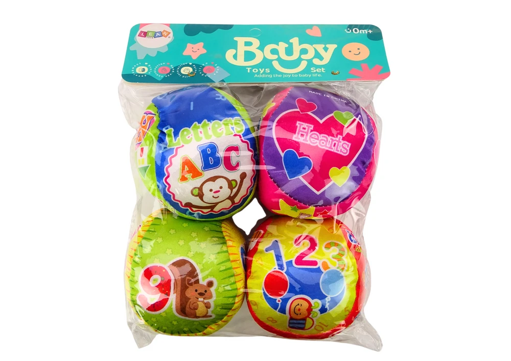 Lean Toys Minkštų kamuoliukų rinkinys, 4 vnt.