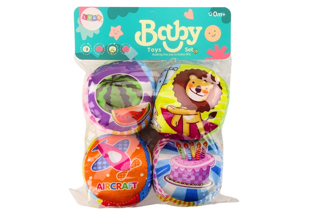 Lean Toys Minkšti kamuoliukai Vaikams, 4 vnt.