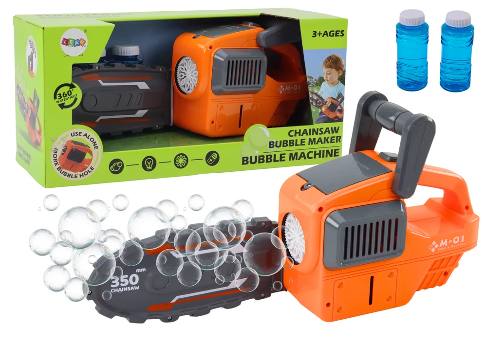 Lean Toys Muilo Burbulų Grandininis Pjūklas Oranžinis