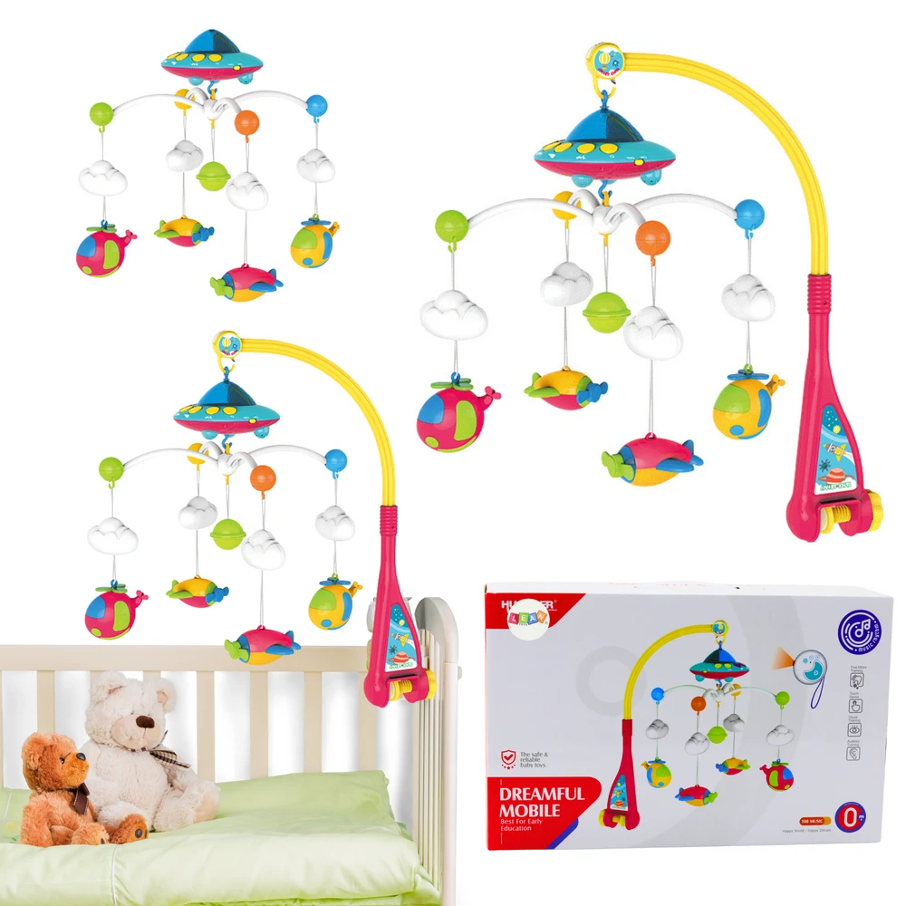 Lean Toys Vaikiška karuselė su projektoriumi ir 108 melodijomis