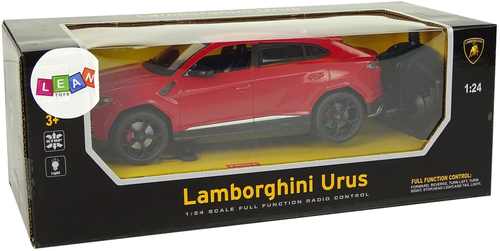 Lean Toys Radijo bangomis valdomas Lamborghini Urus 1:24 raudonas