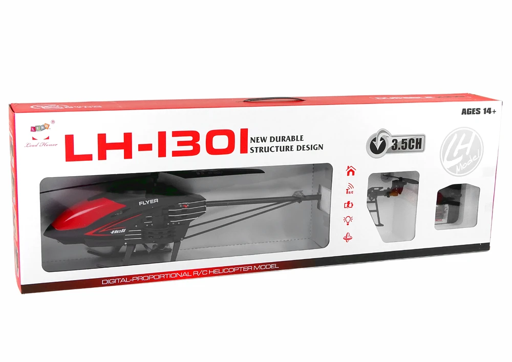 Nuotoliniu būdu valdomas sraigtasparnis Lean Toys LH-1301, juodas