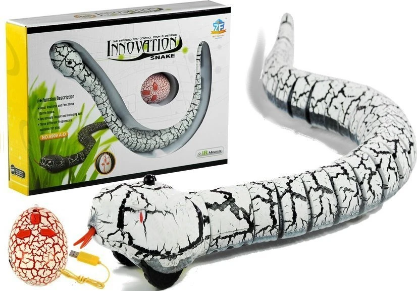 Nuotoliniu būdu valdoma gyvatė Lean Toys, balta